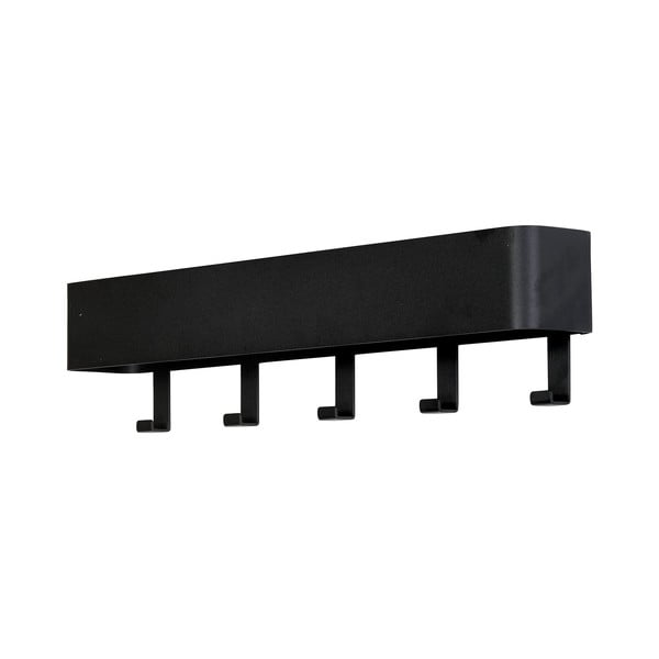 Črn kovinski stenski obešalnik s polico Dax Play – Spinder Design