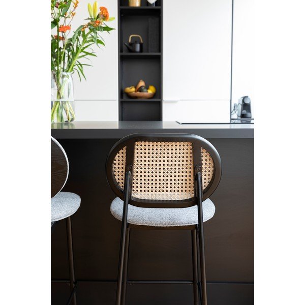 Črni-svetlo sivi barski stolček 94 cm Spike - Zuiver-image-1