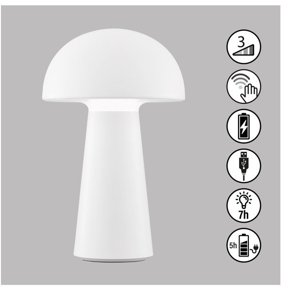 Bela LED zatemnitvena namizna svetilka s senzorjem gibanja (višina 22 cm) Viga – Fischer & Honsel-image-1