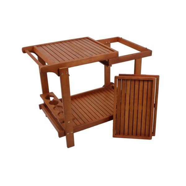 Vrtna miza za serviranje iz masivnega evkaliptusa 60x100 cm Hayward – Garden Pleasure-image-1