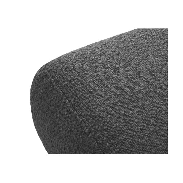 Temno siv tabure iz tkanine bouclé Molino – Micadoni Home-image-2
