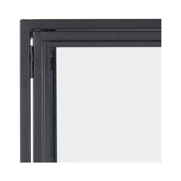 Črna kovinska vitrina 77x150 cm Seaford - Actona-image-1