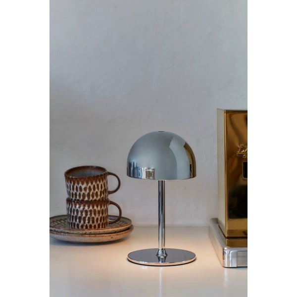 LED namizna svetilka z daljinskim upravljalnikom v srebrni barvi s kovinskim senčilom (višina 22 cm) Tim – Sirius-image-4