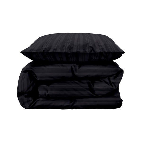 Antracitno siva podaljšana posteljnina za zakonsko posteljo iz damasta 200x220 cm Noble – Södahl
