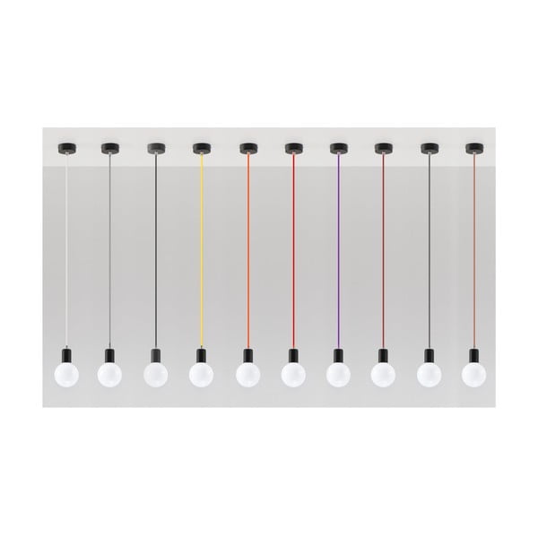 Črna viseča svetilka Sollux Bombilla-image-1