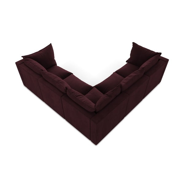 Bordo rdeča kotna sedežna garnitura Manao – Makamii-image-3