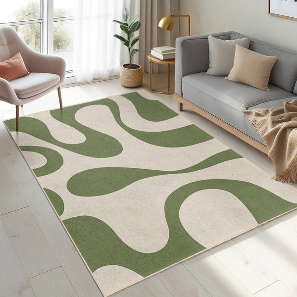Zelena pralna preproga 80x150 cm Matcha Latte – Mila Home-image-4