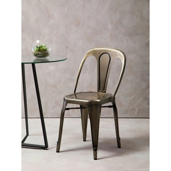 Medeninast kovinski jedilni stol Grange – Premier Housewares-image-1