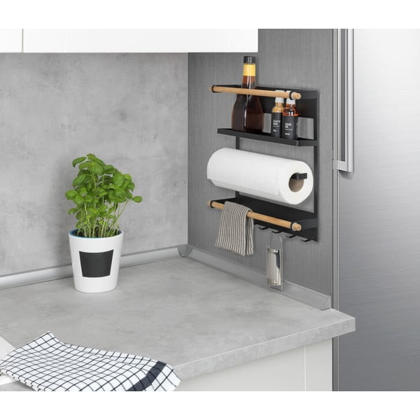 Črn stenski kuhinjski organizator Wenko Magna-image-2