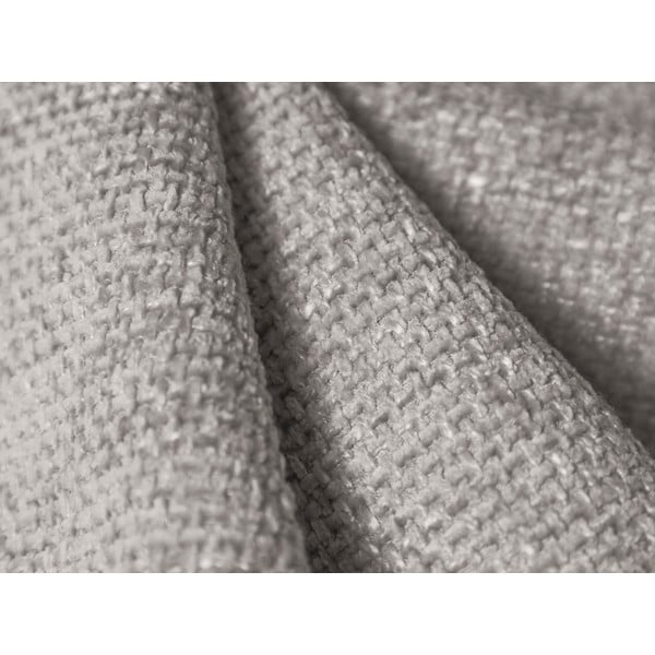 Svetlo siva oblazinjena zakonska postelja s prostorom za shranjevanje in z letvenim dnom 160x200 cm Miley – Micadoni -image-4