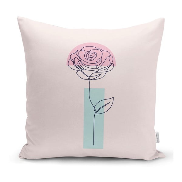 Prevleka za vzglavnik Minimalist Cushion Covers Drawing Flower, 45 x 45 cm