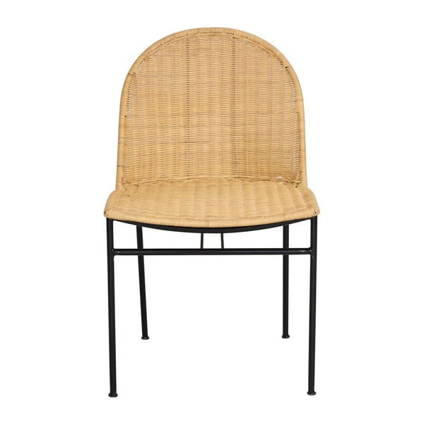 Komplet 4 jedilnih stolov iz ratana Sofia in črne mize Marienlis - Bonami Essentials-image-3