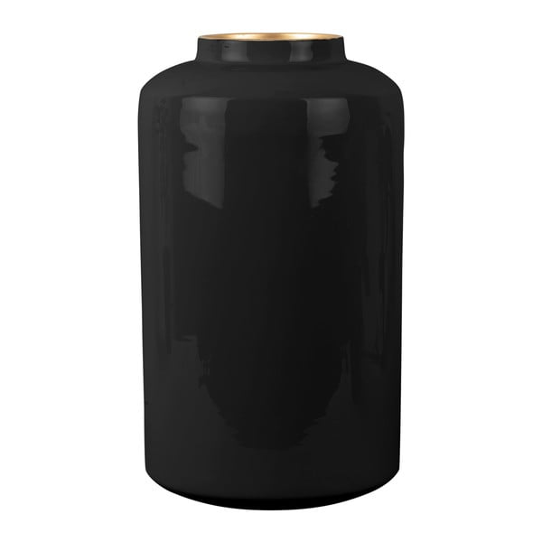Črna emajlirana vaza PT LIVING Grand, višina 33 cm