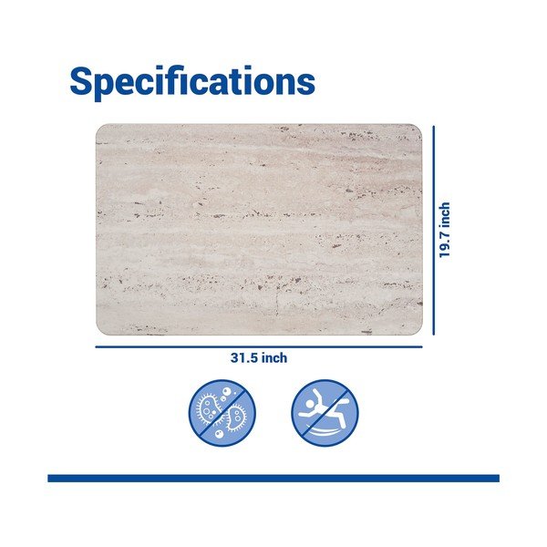 Svetlo rjava kopalniška preproga iz diatomejske zemlje 50x80 cm Puna – Wenko-image-4