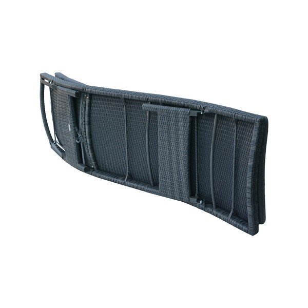 Temno siv vrtni ležalnik iz umetnega ratana Charlotte - Rojaplast-image-3