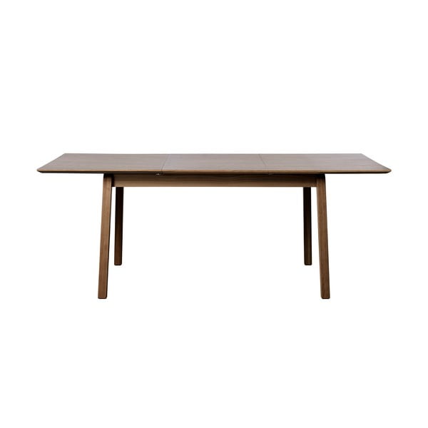 Rjava raztegljiva jedilna miza z mizno ploščo v hrastovem dekorju 95x200 cm Bari – Unique Furniture-image-4