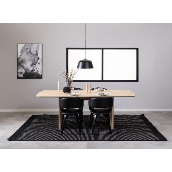 Bela jedilna miza v hrastovem dekorju 105x220 cm Christo – Actona-image-1