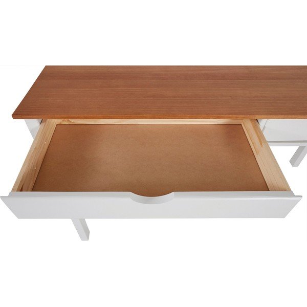 Bela in rjava delovna miza Støraa Gava, dolžina 140 cm-image-4