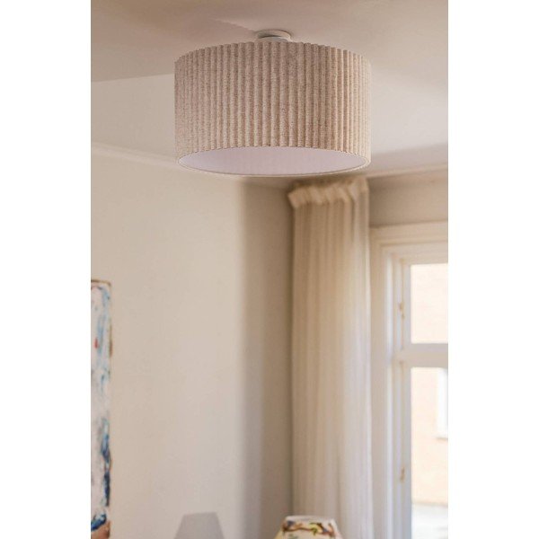 Bež lanena stropna svetilka ø 60 cm Alina – Jotex-image-2