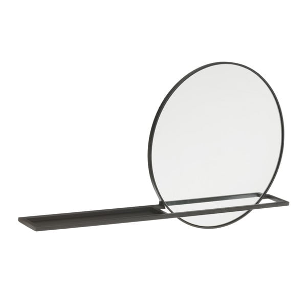 Stensko ogledalo s polico ø 50 cm – Ixia