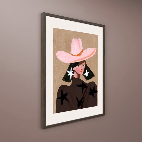 Tiskana slika z okvirjem 50x70 cm Cowgirl – Styler-image-2