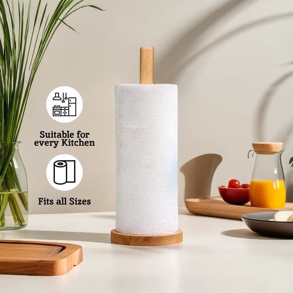 Leseno stojalo za papirnate brisače v naravni barvi ø 12 cm Soka – Premier Housewares-image-1
