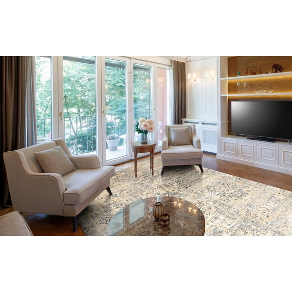 Bež volnena preproga 133x180 cm Medley – Agnella-image-1