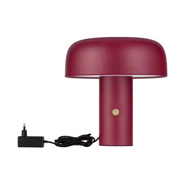Bordo rdeča kovinska LED zatemnitvena namizna svetilka (višina 31 cm) Noelia – Nova Luce