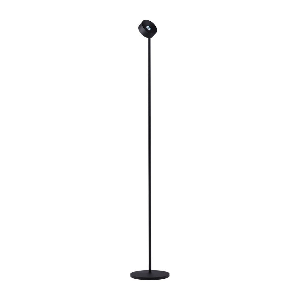 Mat črna kovinska LED stoječa svetilka z upogljivo konstrukcijo/zatemnitvena (višina 121 cm) Irida
