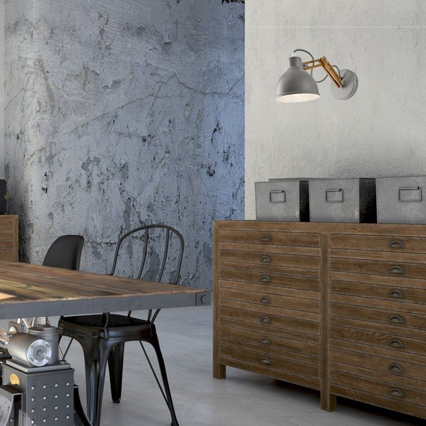 Siva/rjava stenska svetilka ø 15 cm Marcello – LAMKUR-image-1