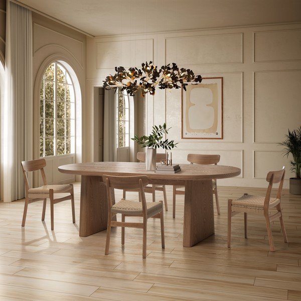 Jedilni stoli v kompletu 2 ks iz masivnega kavčukovca v naravni barvi Biel – MOME-image-1