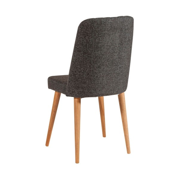 Antracitno siv žameten jedilni stol Stormi Sandalye – Kalune Design-image-1