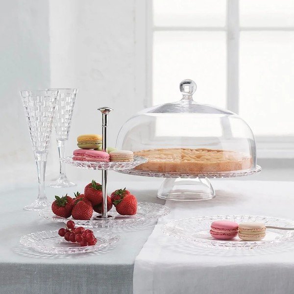 Dvonadstropni etažer iz kristalnega stekla Nachtmann Bossa Nova, ⌀ 23 cm-image-2