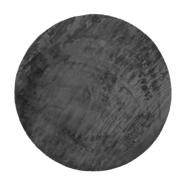 Antracitno siva pralna okrogla preproga ø 120 cm Pelush Anthracite – Mila Home