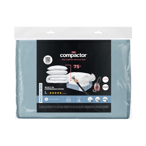 Vakuumska plastična škatla za pod posteljo 65x45x15,5 cm Blue Edition – Compactor-image-4
