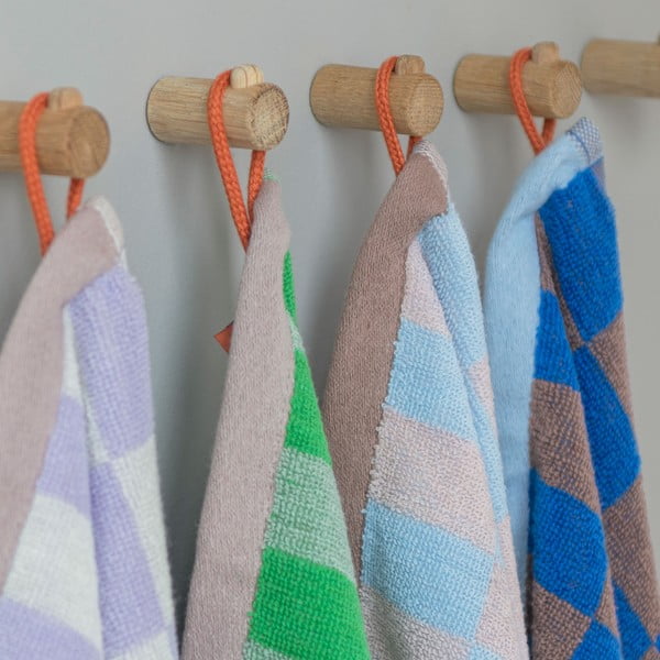 Modro-rjave brisače iz organskega bombaža v kompletu 2 kos 40x55 cm Retro - Mette Ditmer Denmark-image-2