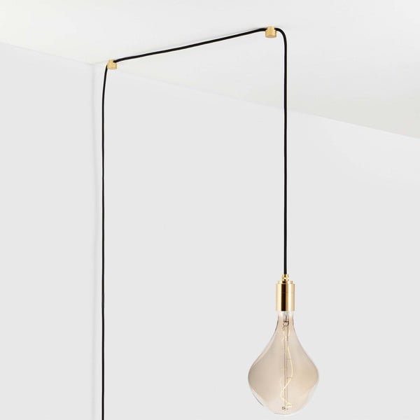 Viseča svetilka v črni in zlati barvi ø 4 cm Plug & Play – tala-image-3