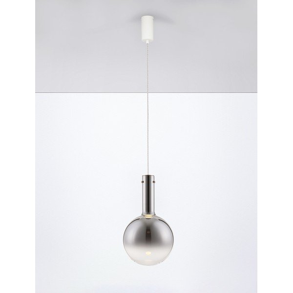 Siva steklena LED zatemnitvena viseča svetilka ø 25 cm Nostos – Nova Luce-image-4