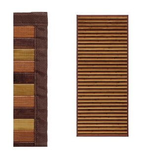 Gorčično rumen/rjav bambusov tekač 75x175 cm – Casa Selección