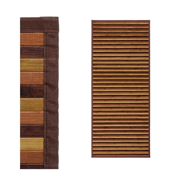 Gorčično rumen/rjav bambusov tekač 75x175 cm – Casa Selección-image-1