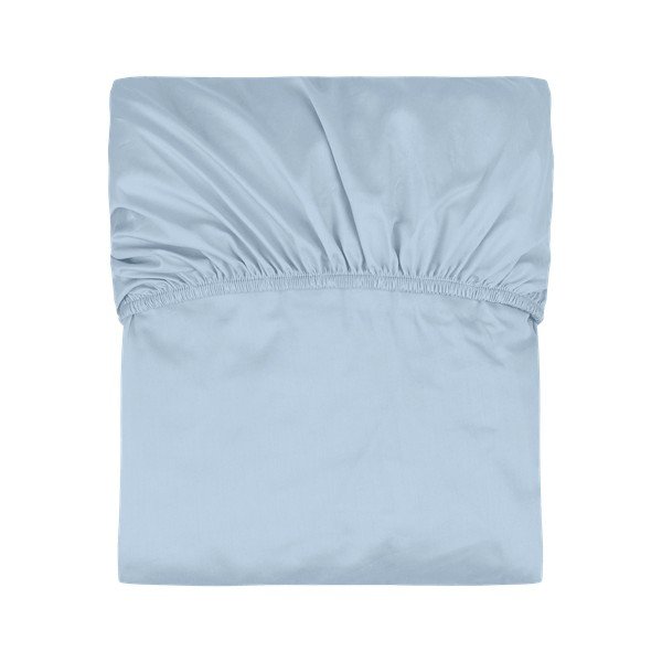 Svetlo modra napenjalna bombažna rjuha 180x200 cm Oba – noo.ma