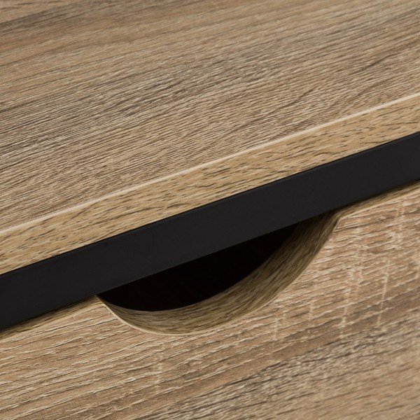 Črn regal v hrastovem dekorju 60x180 cm Urban – Casa Selección-image-1