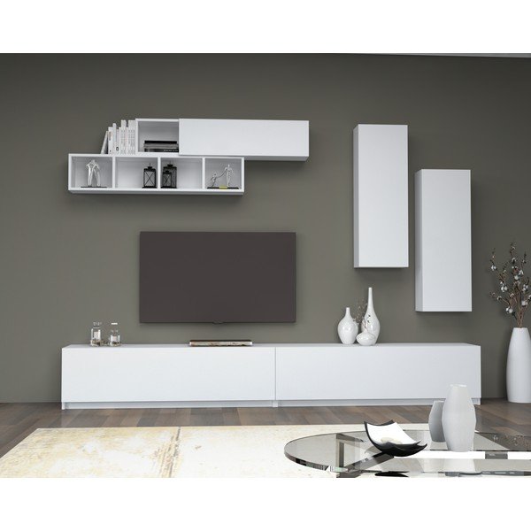 Bela TV mizica 140x40 cm Dona - Gauge Concept
