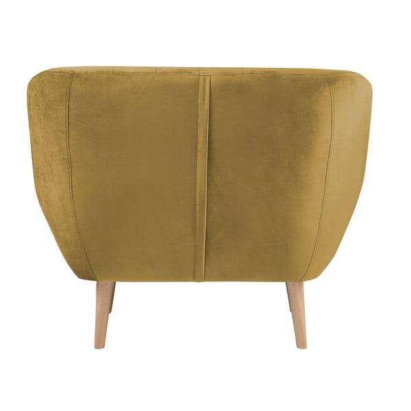 Gorčično rumen fotelj Mazzini Sofas Benito-image-1