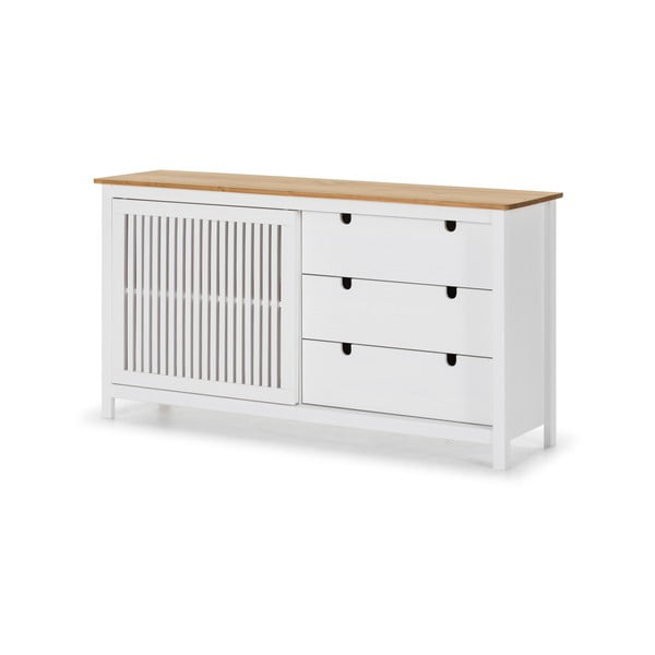 Bela lesena komoda Marckeric Bruna-image-3