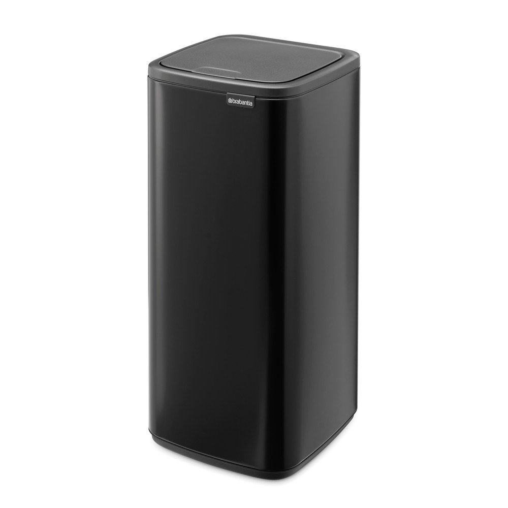 Mat črn jeklen koš za smeti na dotik 30 l Bo Touch