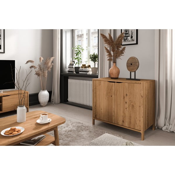 Omarica iz masivnega hrasta 95x80 cm Twig – The Beds-image-1