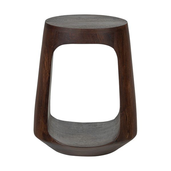 Okrogla stranska mizica iz masivnega manga ø 33 cm Bayo – WOOOD