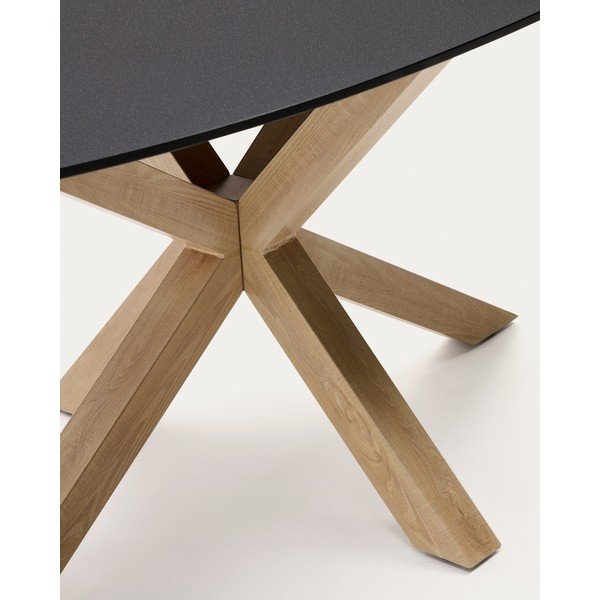 Jedilna miza s stekleno mizno ploščo 100x200 cm Argo – Kave Home-image-3