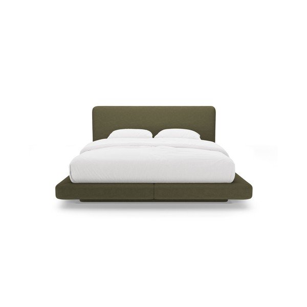 Zelena oblazinjena zakonska postelja 140x200 cm Linea – Micadoni -image-3